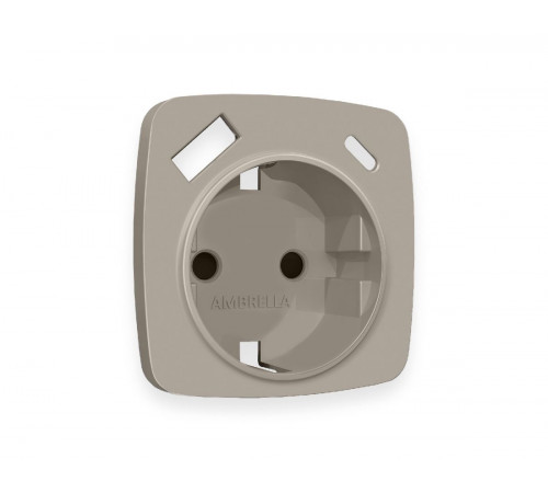 Лицевая панель для розетки с/з со шторками 2USB тип A+C Ambrella Volt Omega OP3700