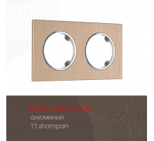 Рамка двухместная Arte Milano 502.11-2.shampan