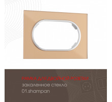 Рамка для двойной розетки Arte Milano 502.01-double.shampan