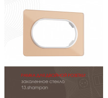 Рамка для двойной розетки Arte Milano 502.13-double.shampan