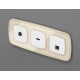 Лицевая панель для компьютерной/телефонной розетки RJ-45/RJ-11 Ambrella Volt Omega OP1320