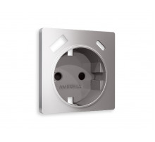 Лицевая панель для розетки с/з со шторками 2USB A+C Ambrella Volt Alfa AP5100