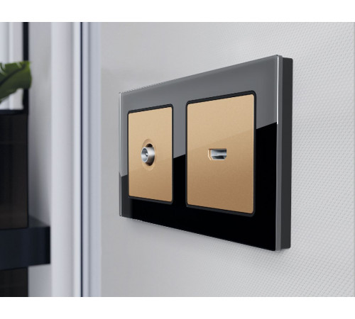 Рамка двухместная Ambrella Volt Platos AF380802 Рамка двухместная Ambrella Volt Platos AF380802