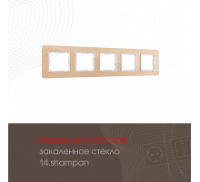 Рамка пятиместная Arte Milano 503.14-5.shampan
