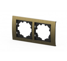 Рамка двухместная ELBI Zena Platin 500-075800-226