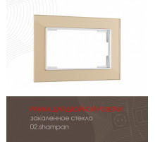 Рамка для двойной розетки Arte Milano 503.02-double.shampan