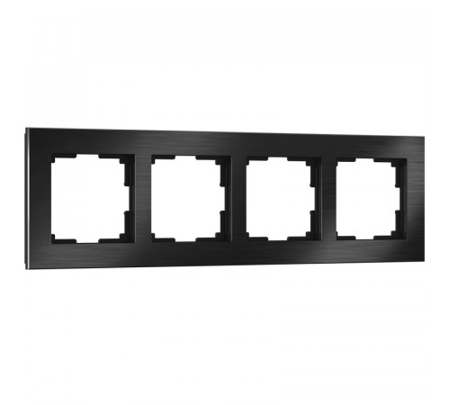 Рамка Werkel Aluminium на 4 поста алюминий черный W0041708 4690389158124 Рамка Werkel Aluminium на 4 поста алюминий черный W0041708 4690389158124