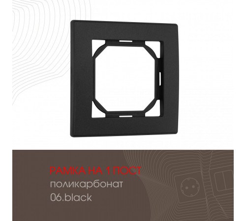 Рамка одноместная Arte Milano 503.06-1.black Рамка одноместная Arte Milano 503.06-1.black