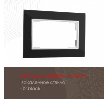 Рамка для двойной розетки Arte Milano 503.02-double.black