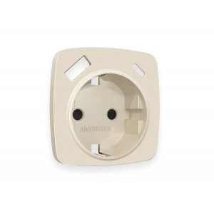 Лицевая панель для розетки с/з со шторками 2USB A+C Ambrella Volt Omega OP3300