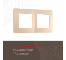 Рамка двухместная Arte Milano 517.17-2.shampan