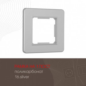 Рамка одноместная Arte Milano 502.16-1.silver