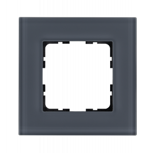 Рамка 1-постовая, стекло Маренго Jasmart G-Glass G1001GC