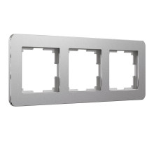 Рамка на 3 поста Werkel Platinum алюминий 4690389184475 W0032606