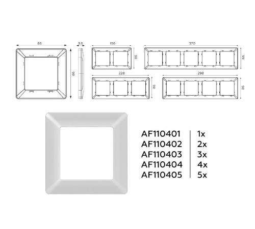 Рамка двухместная Ambrella Volt Line AF110402 Рамка двухместная Ambrella Volt Line AF110402