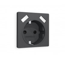 Лицевая панель для розетки с/з со шторками 2USB A+A Ambrella Volt Alfa AP9090