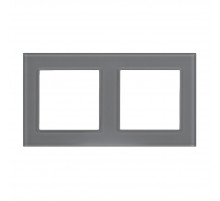 Рамка на 2 поста Arlight FRM-GLARE-GS-2-GR 043798