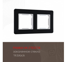 Рамка двухместная Arte Milano 503.14-2.black