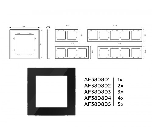 Рамка двухместная Ambrella Volt Platos AF380802 Рамка двухместная Ambrella Volt Platos AF380802