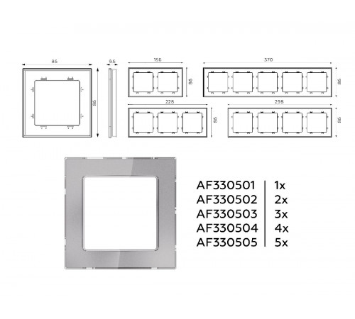 Рамка двухместная Ambrella Volt Platos AF330502 Рамка двухместная Ambrella Volt Platos AF330502