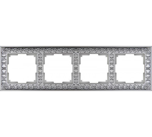Рамка Werkel Antik на 4 поста матовый хром WL07-Frame-04 4690389145698 Рамка Werkel Antik на 4 поста матовый хром WL07-Frame-04 4690389145698