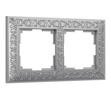Рамка Werkel Antik на 2 поста матовый хром WL07-Frame-02 4690389145674