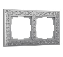 Рамка Werkel Antik на 2 поста матовый хром WL07-Frame-02 4690389145674
