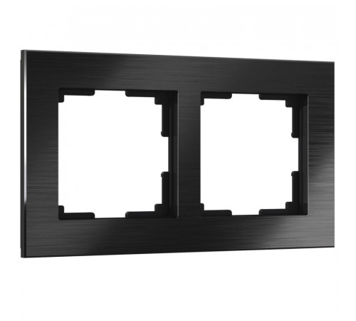 Рамка Werkel Aluminium на 2 поста черный алюминий W0021708 4690389158056 Рамка Werkel Aluminium на 2 поста черный алюминий W0021708 4690389158056