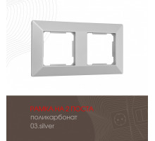 Рамка двухместная Arte Milano 503.03-2.silver