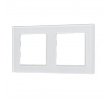 Рамка двухместная Arlight FRM-GLARE-GS-2-WH 043796
