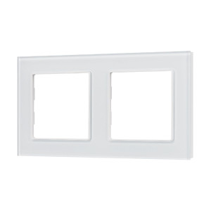 Рамка двухместная Arlight FRM-GLARE-GS-2-WH 043796