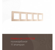 Рамка пятиместная Arte Milano 517.17-5.shampan