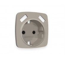 Лицевая панель для розетки с/з со шторками 2USB A+A Ambrella Volt Omega OP3690
