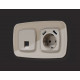 Лицевая панель для розетки с/з со шторками 2USB A+A Ambrella Volt Omega OP3690