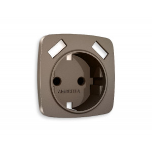 Лицевая панель для розетки с/з со шторками 2USB A+A Ambrella Volt Omega OP6390