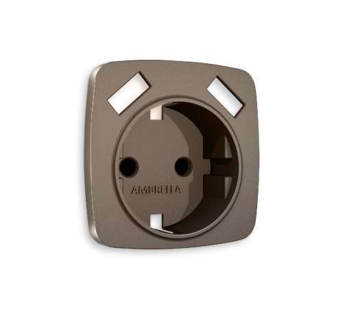 Лицевая панель для розетки с/з со шторками 2USB A+A Ambrella Volt Omega OP6390