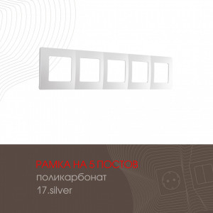 Рамка пятиместная Arte Milano 517.17-5.silver