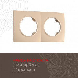 Рамка двухместная Arte Milano 502.04-2.shampan