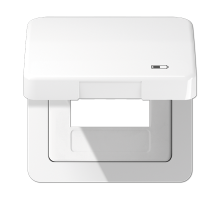 Рамка с подпружиненной крышкой для USB-механизмов Jung CD590KLUSBWW