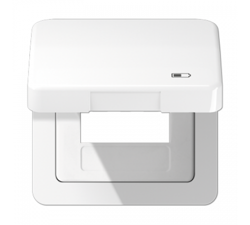 Рамка с подпружиненной крышкой для USB-механизмов Jung CD590KLUSBWW