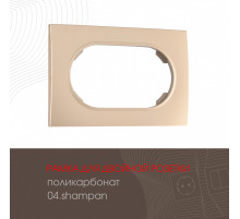 Рамка для двойной розетки Arte Milano 502.04-double.shampan