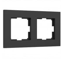 Рамка на 2 поста Werkel Slab черный матовый W0022908 4690389193378 a062800