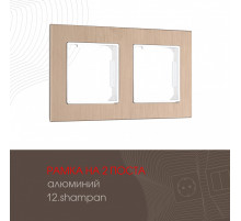 Рамка двухместная Arte Milano 503.12-2.shampan