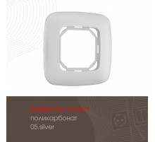 Рамка одноместная Arte Milano 505.05-1.silver