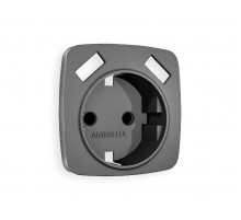 Лицевая панель для розетки с/з со шторками 2USB A+A Ambrella Volt Omega OP6590