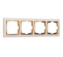 Рамка на 4 поста Werkel Snabb слоновая кость/золото W0041932 4690389160929