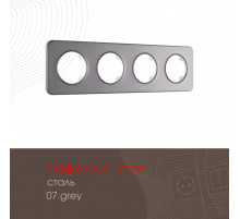 Рамка четырехместная Arte Milano 502.07-4.grey