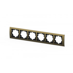 Рамка шестиместная ELBI Zena Platin 500-075800-252