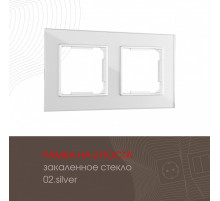Рамка двухместная Arte Milano 503.02-2.silver