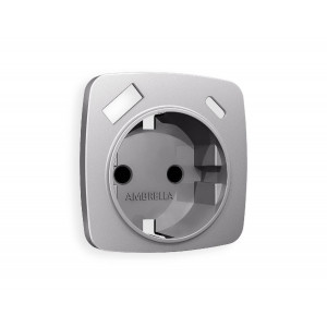 Лицевая панель для розетки с/з со шторками 2USB A+C Ambrella Volt Omega OP5100